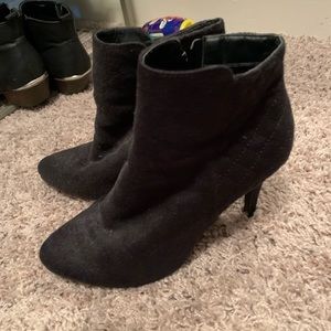 Black heel booties